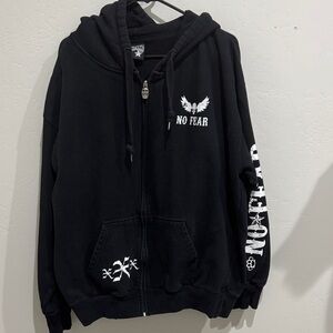 Black Zip-Up Hoodie - Men's
